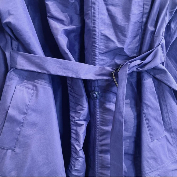 SAMUEL DONG Sz L Bubble Hem Slouchy Neck Drawstring Collar & Waist Trenchcoat - Picture 2 of 12